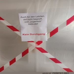 fun-Bild: Kein Durchgang