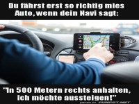 Navi möchte aussteigen