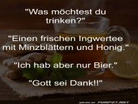 Ein humorvolles Gespr�ch �ber Getr�nke