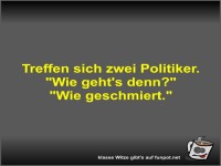 Treffen sich zwei Politiker