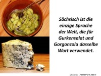 S�chsischer Humor mit Gurken und Gorgonzola