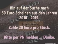 Schn�ppchenj�ger sucht teure 50 Euro Scheine!
