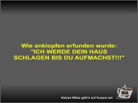 Wie anklopfen erfunden wurde