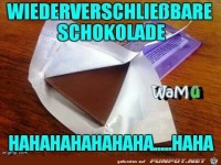 wieder verschlie�bare Schokolade