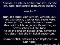 neulich, als ich im Restaurant sass......