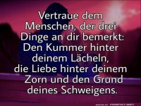 Vertraue dem Menschen