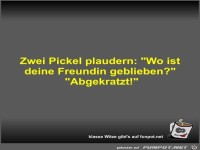 Zwei Pickel plaudern