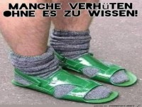 Socken in Sandalen