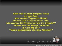 Olaf war in den Bergen