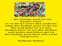 der heilige geist ist ein bunter vogel