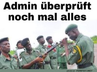 Sorgf�ltige �berpr�fung durch den Admin