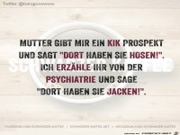 Mutter gibt mir ein KIK Prospekt...