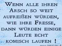 Mund weit aufrei�en