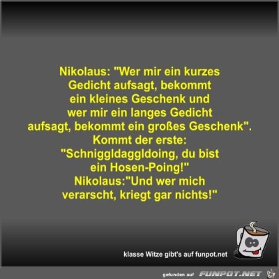 Nikolaus:-Wer-mir-ein-kurzes-Gedicht-aufsagt.jpg von Fossy