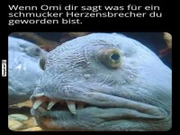Lustige Reaktion eines ungew�hnlichen Fisches