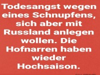 Schnupfenangst und Russlandkonflikt