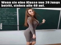 Humorvolles Schulzimmer-Witzbild