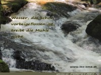 wasser das schon vorbeigeflossen ist