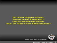 Ein Lehrer fragt den Schüler