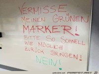 Vermisse meinen gruenen Marker