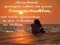 Manchmal gengen schon ein paar Sonnenstrahlen