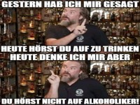 Lustiger Versuch, mit dem Trinken aufzuhören