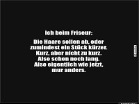 Beim Friseur: Kurze Haare, aber nicht zu kurz