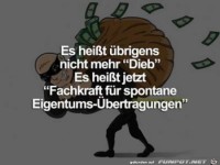 es heisst nicht mehr Dieb......