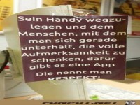 Sein Handy wegzulegen