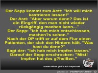 Der Sepp kommt zum Arzt