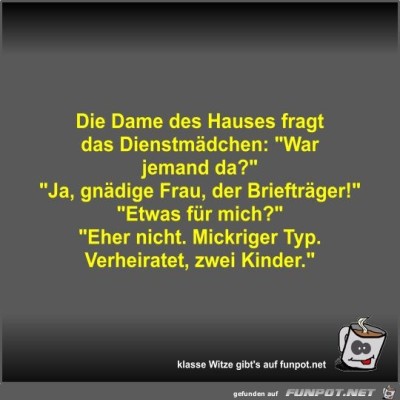 Die-Dame-des-Hauses-fragt-das-Dienstm&auml;dchen.jpg von Fossy