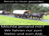 Pferdekutsche gegen Spritpreise