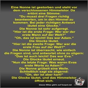 Eine-Nonne-ist-gestorben-und-steht-vor-dem-verschlossenen....jpg von Fossy