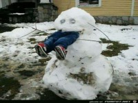 vom Schneemann gefressen