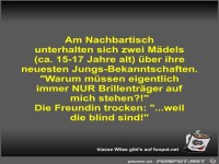 Am Nachbartisch unterhalten sich zwei M�dels (ca
