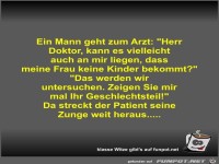 Ein Mann geht zum Arzt