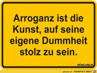 Arroganz ist die Kunst