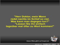 Herr Doktor, mein Mann redet nachts im Schlaf so viel