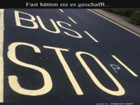 Fast perfekt: Lustiges Bus-Haltepausendesign