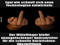 Der wahre Finger des Fortschritts