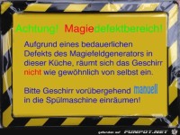 Achtung Magie Defektbereich...