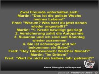 Zwei Freunde unterhalten sich