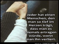 jeder hat einen Menschen.......