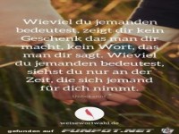 Wieviel du jemand bedeidest