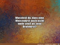 Das Wissen der Wei�wurst