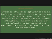 Wenn du ein glueckliches Leben willst