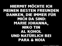 Dank an liebenswerte Freunde