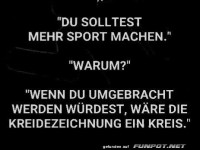 Witziger Dialog �ber Fitnessmotivation