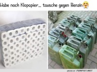 Tauschhandel 2.0: Klopapier gegen Benzin!
