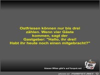 Ostfriesen können nur bis drei zählen